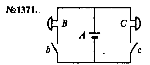 substr(На рисунке 335 показаны батарея А, два звонка В и С и два выключателя Ьнс. Начертите, как должны быть соединены они проводами, чтобы выключатель Ь управлял звонком В, а выключатель с — звонком С. 
,0,80)