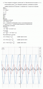 substr(Точка совершает колебания с амплитудой 2 см. Циклическая частота равна pi с-1, а начальная фаза равна pi/4  рад. Напишите уравнение  колебаний и постройте графики зависимости от времени: 1) смещения х(t); 2) скорости и ускорения.,0,80)