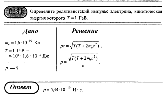 Электрон с кинетической