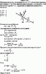 Наклонная плоскость, образующая угол α = 25° с плоскостью горизонта, имеет