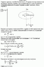 Стержень заряжен с линейной плотностью τ. Он вращается относительно оси,
