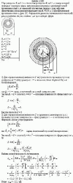 Шар радиусом R<sub>1</sub> = 0,3 м с полостью радиусом R<sub>0</sub> = 0,1 м, центр которой