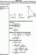 Пуля массой m = 10 г попадает в подвешенный на нити покоящийся брусок и