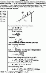 Санки массой m = 20 кг поднимают по гладкому склону на высоту h = 2,5 м, прикладывая