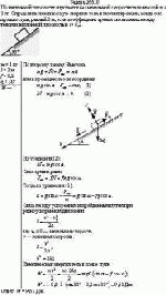 По наклонной плоскости спускается без начальной скорости тело массой т = 1 кг.