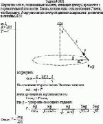 Шарик массой m, подвешенный на нити, имеющей длину <i>l</i>, вращается в